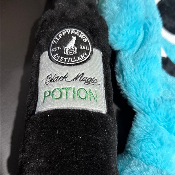 Blue Monster Plush Toy with Black Potion Bottle. NWT. Dog toys for Halloween - Picture 3 of 5